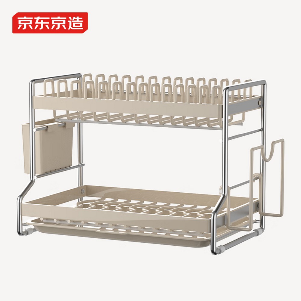 碗盤置物架檯面瀝水碗碟架碗筷盤收納架廚房烹飪器具【雙層】