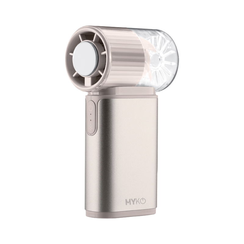 USB手持冰球風扇 - 奶油白