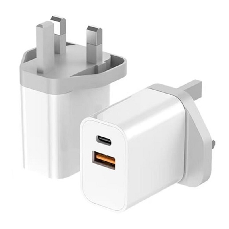 USB-A TYPE C雙口插蘇20W輸出