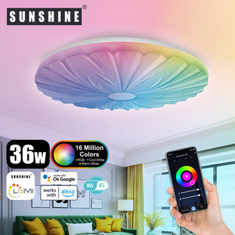 LED 智能WIFI吸頂燈 36W RGB+CCT+DIM (安裝費另計)