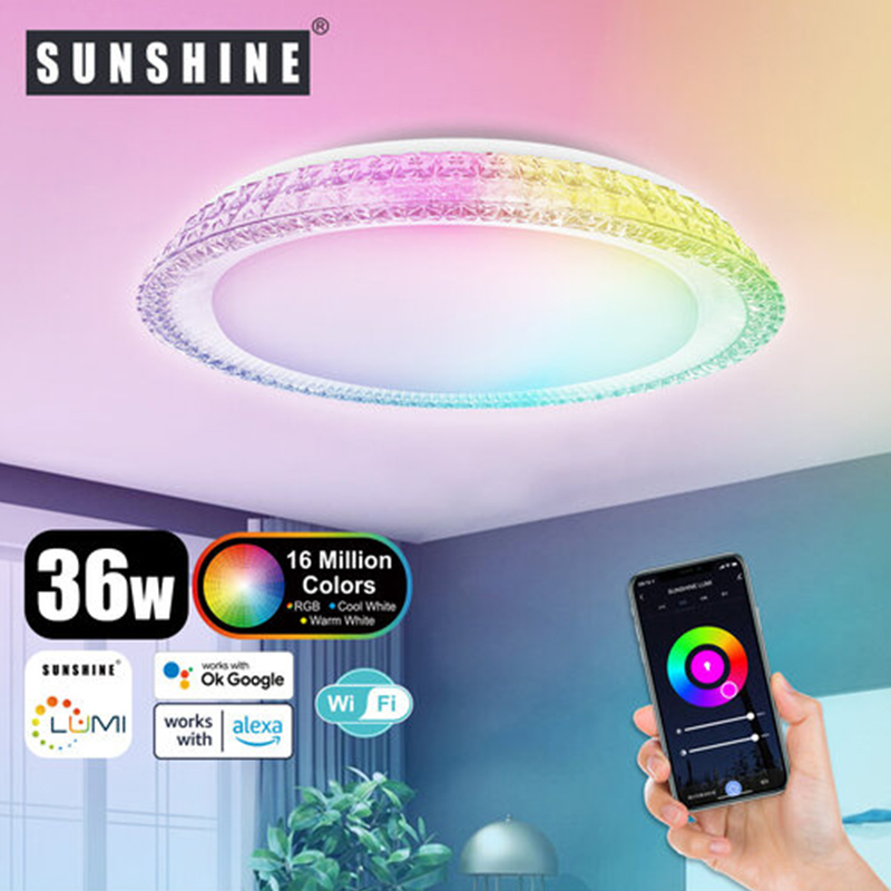 LED智能WIFI吸頂燈 36W RGB+CCT+DIM (安裝費另計)
