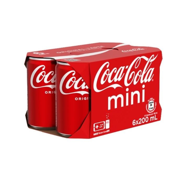 COCA COLA - MINI CAN 200MLX6