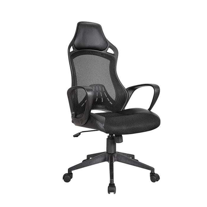 JAPAN HOME HIGH BACK OFFICE CHAIR W ARM REST BLACK